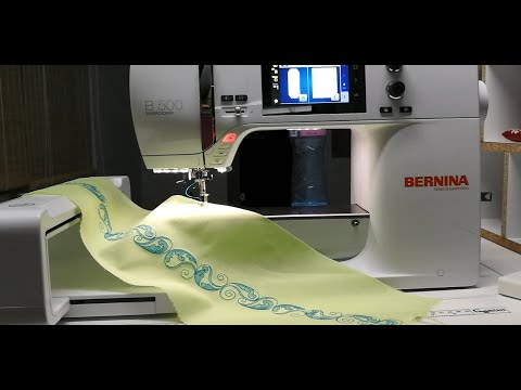 Видео: Вышиваем на BERNINA: Бордюр в MegaHoop+PinPoint