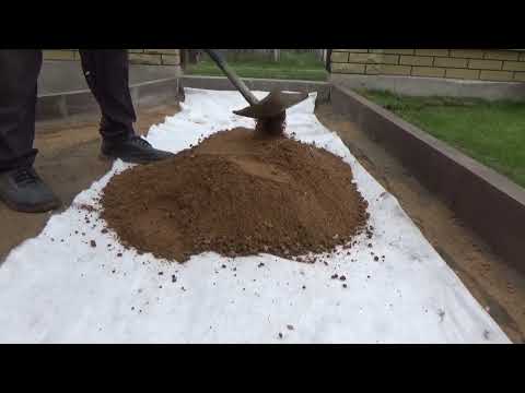 Видео: Застил геотекстиля...подрезка под 45...установка бортов...сезон 22. объект второй