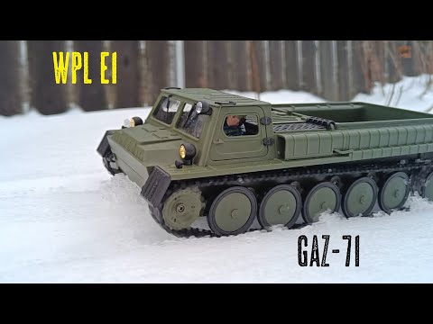 Видео: WPL E1. Небольшой обзор и тест на снежном бездорожье. WPL E1 snow off road action.