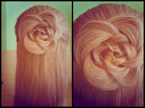 Видео: Цветок из волос. Видео-урок.
