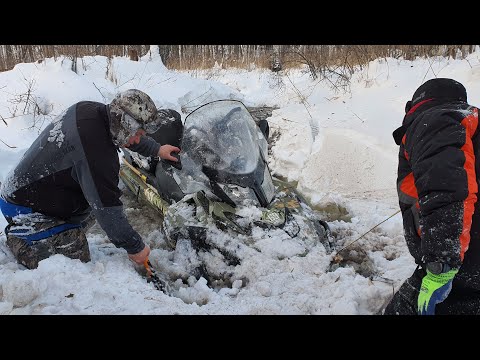 Видео: Купил снегоход BRP Lynx 69 ranger для горной рыбалки/Первый выезд и впечатления/Утопили снегоход