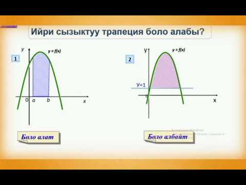 Видео: Ийри сызыктуу трапециянын аянты 1саат