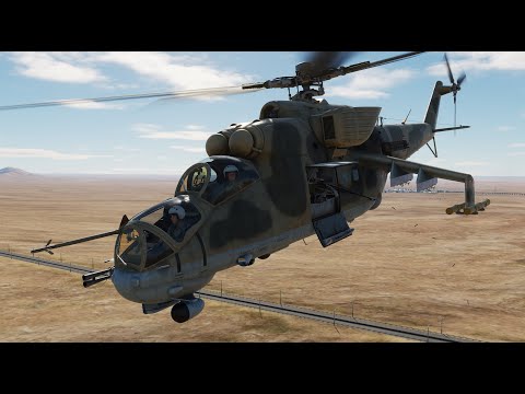 Видео: DCS Ми-24П: использование бортового стрелка