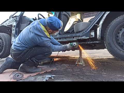 Видео: Хонда Цивик!👍 подгонка порога,зачистка ржавчины.