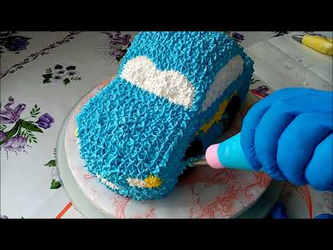 Видео: Торт машина. Торт для мальчика на 5 лет.