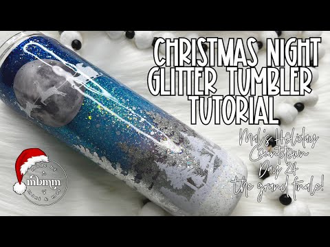 Видео: Мастер-класс по созданию блестящих стаканов в рождественскую ночь | Грандиозный финал обратного о...