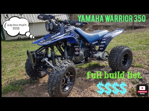 Видео: Yamaha Warrior 350 2000 года (полная сборка / разборка запчастей)
