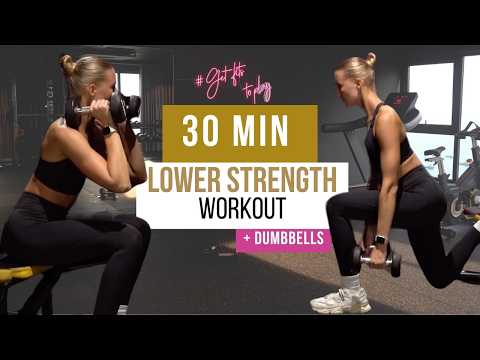 Видео: 30-минутная силовая тренировка для нижней части тела — только гантели, домашняя тренировка