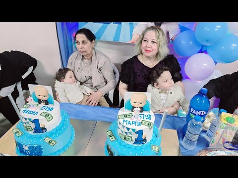 Видео: Рожден ден на близнаците Никола и Мартин на 1 годинка от Дългопол