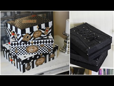 Видео: Красота из мусорного ведра! Идеи декора обувных коробок