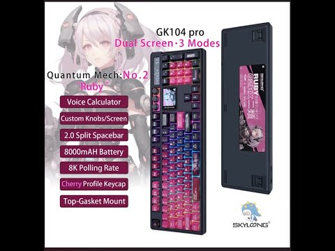 Видео: Skyloong gk104pro Ruby Mecha Обзор