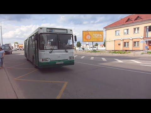 Видео: Автобус №6 (Полоцк). Автовокзал - Ул. Калинина