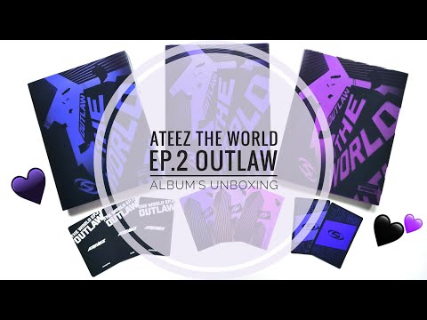 Видео: 🖤💜 ATEEZ The World Ep.2 OUTLAW album's unboxing | Распаковка к-поп альбомов ЭЙТИЗ