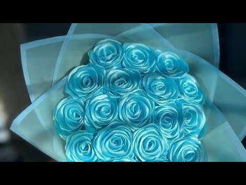 Видео: Розочки из атласных лент.Мастеркласс.