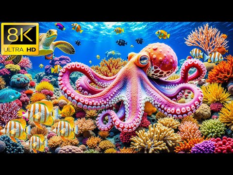 Видео: Погрузитесь в завораживающий подводный мир. 🐳Marvel at Sea Animal в лучшем разрешении 8K