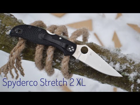 Видео: тест ножа Spyderco Stretch 2 XL / test