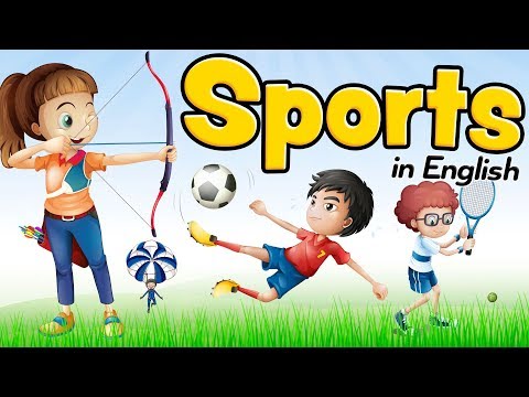 Видео: Спорт на английском языке - Словарь для начинающих и детей (Sports)