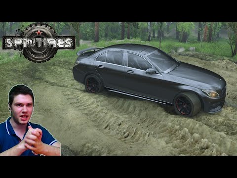 Видео: Mercedes-Benz C 250 для Spin Tires. Ну не для грязи