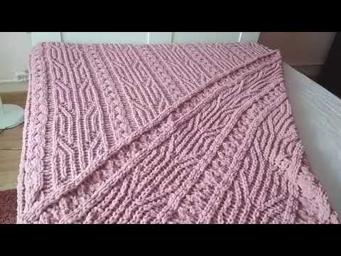 Видео: Плед 20 из пряжи Ализе пуффи файн