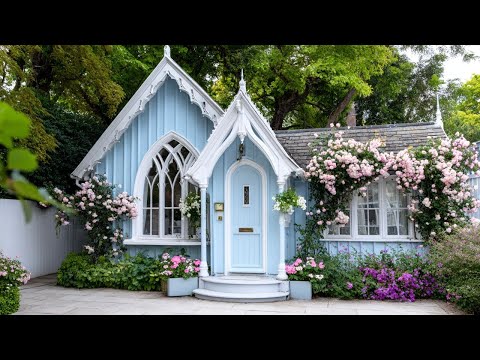 Видео: Крошечный викторианский домик в розовом саду | Дизайн уютного коттеджа и романтические идеи для сада