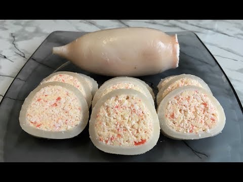 Видео: ФАРШИРОВАННЫЕ КАЛЬМАРЫ Это Обалденная Закуска на Новый Год 2019 / Stuffed Squids