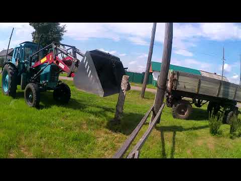 Видео: Как МТЗ 80 столб бетонный вытащил