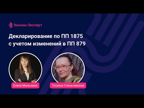 Видео: Декларирование по ПП 1875 с учетом изменений в ПП 879. Кто, где, когда?