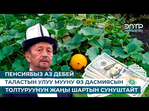 Видео: ПЕНСИЯБЫЗ АЗ ДЕБЕЙ,  ТАЛАСТЫН УЛУУ МУУНУ ӨЗ ДАСМИЯСЫН ТОЛТУРУУНУН ЖАҢЫ ШАРТЫН СУНУШТАЙТ