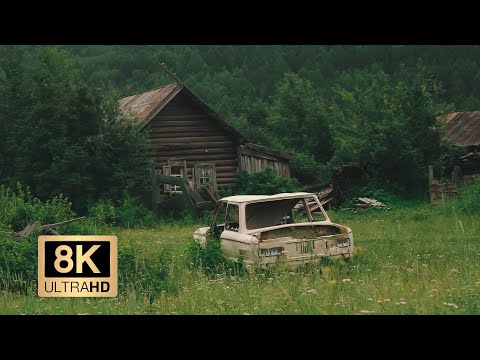 Видео: 8K Старая забытая деревня / Гольтявино / Бесплатный футаж для монтажа