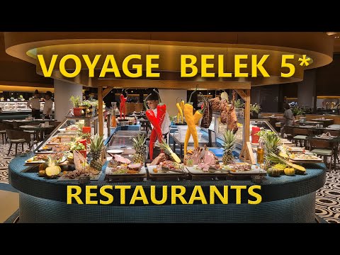 Видео: Отель VOYAGE BELEK GOLF & SPA 5* Белек Турция: Полный обзор ресторанов