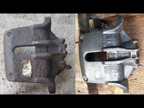 Видео: Ревизия тормозных суппортов Peugeot 206. Электролиз. Замена тормозного шланга, ремкомплекта.