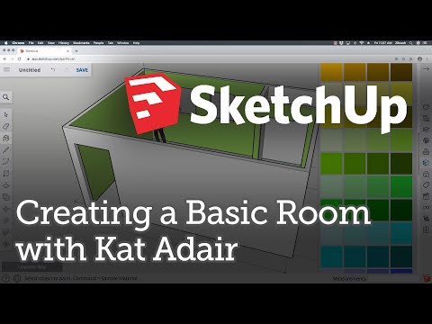 Видео: Уроки SketchUp с Кэт Адэр: создание простой комнаты (для начинающих)