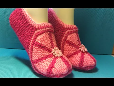 Видео: #562 ТАПОЧКИ СПИЦАМИ ЧАСТИЧНЫМ ВЯЗАНИЕМ С КРАСИВЫМ НОСИКОМ. МАСТЕР КЛАСС.