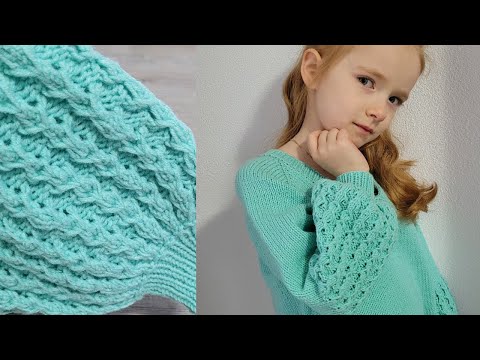 Видео: Объемный узор спицами по кругу