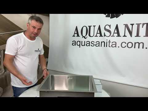 Видео: Кухонная мойка AQUASANITA Dera DER 100L аквасанита