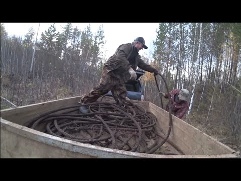 Видео: ВЫДЕРАЕМ"МЕГА ТРОС" ПРОБЕРАЕМСЯ ПО ЗАРОСШИМ ДОРОГАМ!!!КОП МЕТАЛЛАЛОМА!!!!!