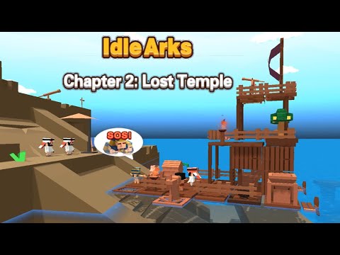 Видео: Idle Arks lp #2 Глава потерянный Храм. Первая живность у нас на Плоту и 4-й выживший!
