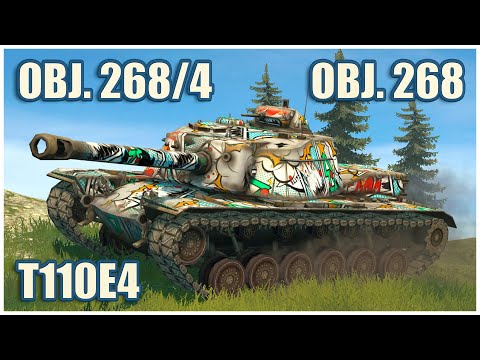 Видео: T110E4, Объект 268/4 & Объект 268 • WoT Blitz Gameplay