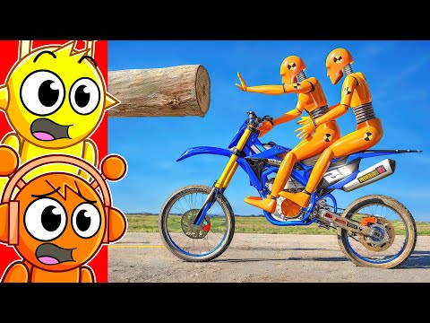Видео: Реакция на РЕАЛИСТИЧНЫЕ АВАРИИ, вызванные ОПАСНЫМИ ОБЪЕКТАМИ! (BeamNG Drive)