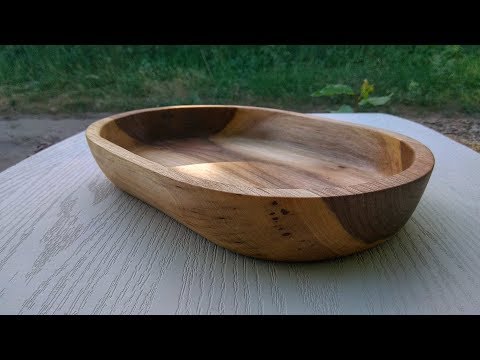 Видео: Как сделать тарелку из дерева How to make a plate of wood