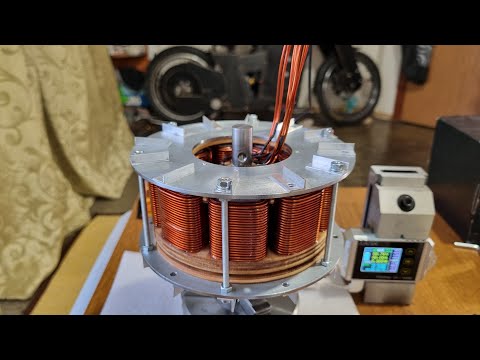 Видео: Запуск самодельного электродвигателя 6мм квадратных с двумя роторами ,вес 4.3 кг, 2400 об в мин