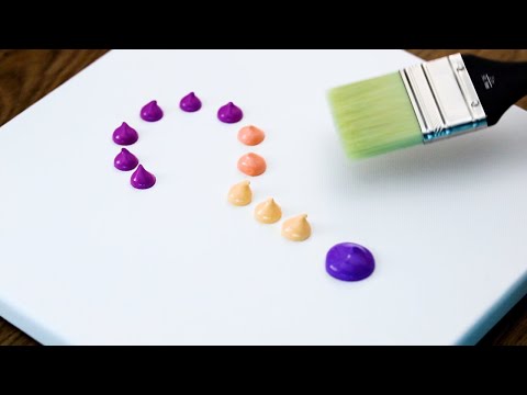 Видео: счастливый лес акриловая картина #355