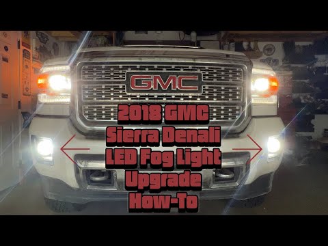 Видео: Инструкция по обновлению светодиодных противотуманных фар HD LED для GMC Sierra Denali 2018 года