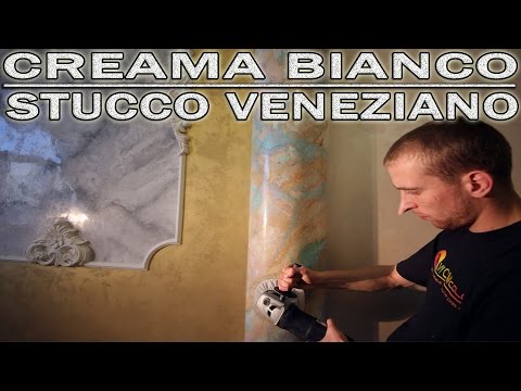 Видео: Имитация Мрамора На Колонах Из Creama Bianco Stucco Veneziano. Wowcolor Venetian Plaster Marble