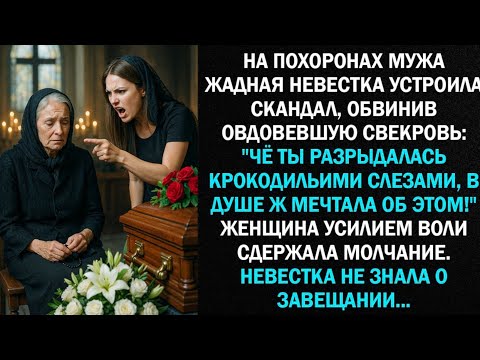 Видео: На похоронах мужа жадная невестка устроила скандал, обвинив овдовевшую свекровь...