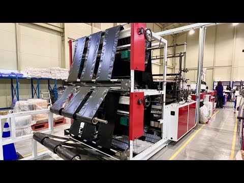 Видео: Завод по массовому производству пластиковых пакетов в Корее.Процесс производства пластиковых пакетов
