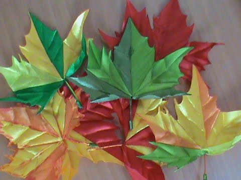 Видео: DIY/МК/Фейерверк красок в осенних кленовых листьях канзаши