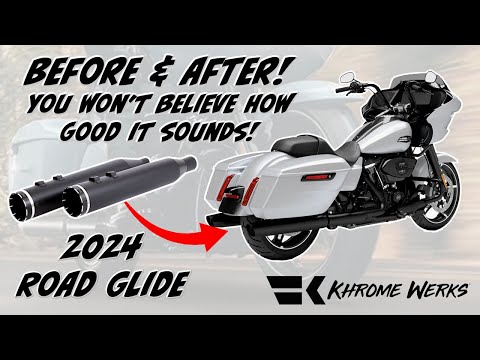 Видео: Наконец-то звук как у Harley! Устанавливаю глушители Khrome Werks Slip-On на Road Glide 2024 года!