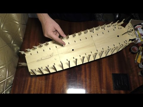 Видео: Сборка модели 12 Апостолов - Киль+шпангоуты.