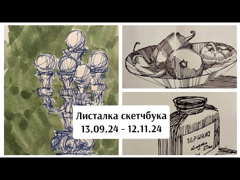 Видео: ОБЗОР карманного СКЕТЧБУКА / ИНКТОБЕР / ежедневные скетчи / ПЛЕНЕР / листаем законченный блокнот